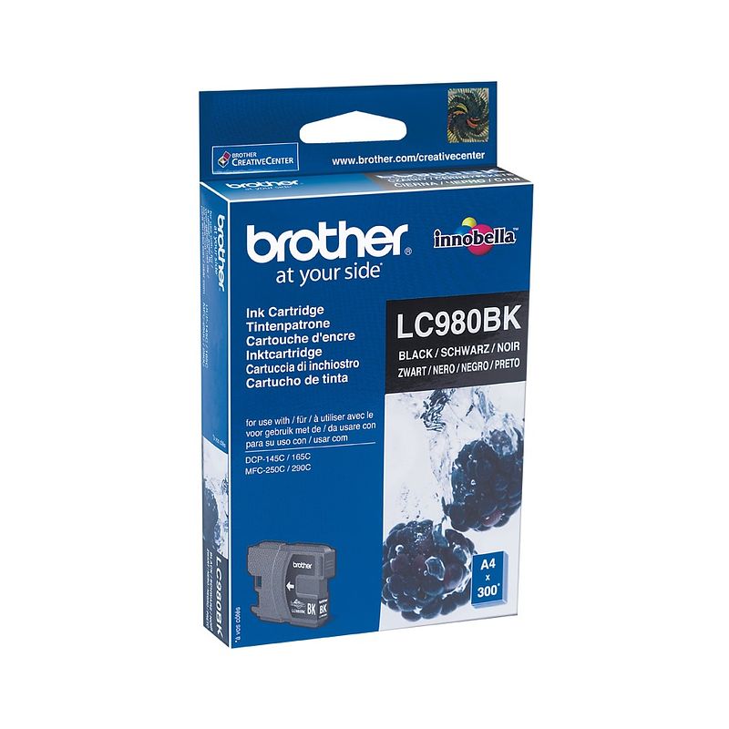 Foto van Brother lc-980bk inkt zwart