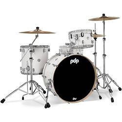 Foto van Pdp drums pdcm24rkpw concept maple pearlescent white lacquer 3d. rock shellset