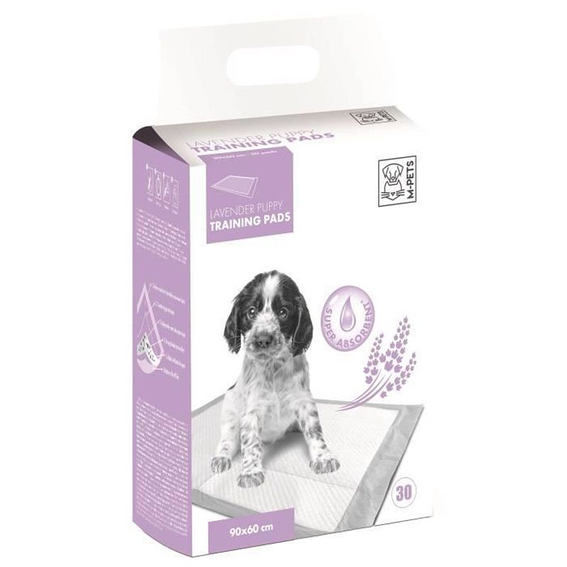 Foto van M-pets leermat lavendel - 30 stuks - 90x60cm - voor puppy