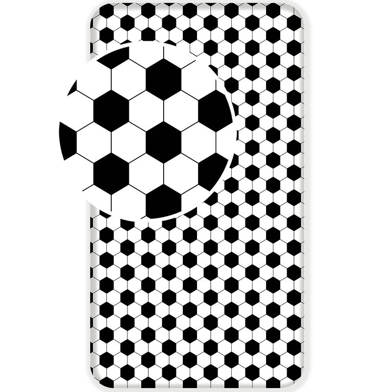 Foto van Voetbal hoeslaken corner - eenpersoons - 90 x 200 cm - katoen