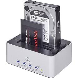 Foto van Renkforce rf-docking-07 usb 3.2 gen 1 (usb 3.0) sata 2 poorten harde schijf-dockingstation met clone-functie