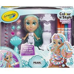 Foto van Crayola color style mermaid friends pearl - hobbypakket - kleur en stijl zeemeermin