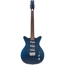 Foto van Danelectro 59 triple divine blue metallic elektrische gitaar
