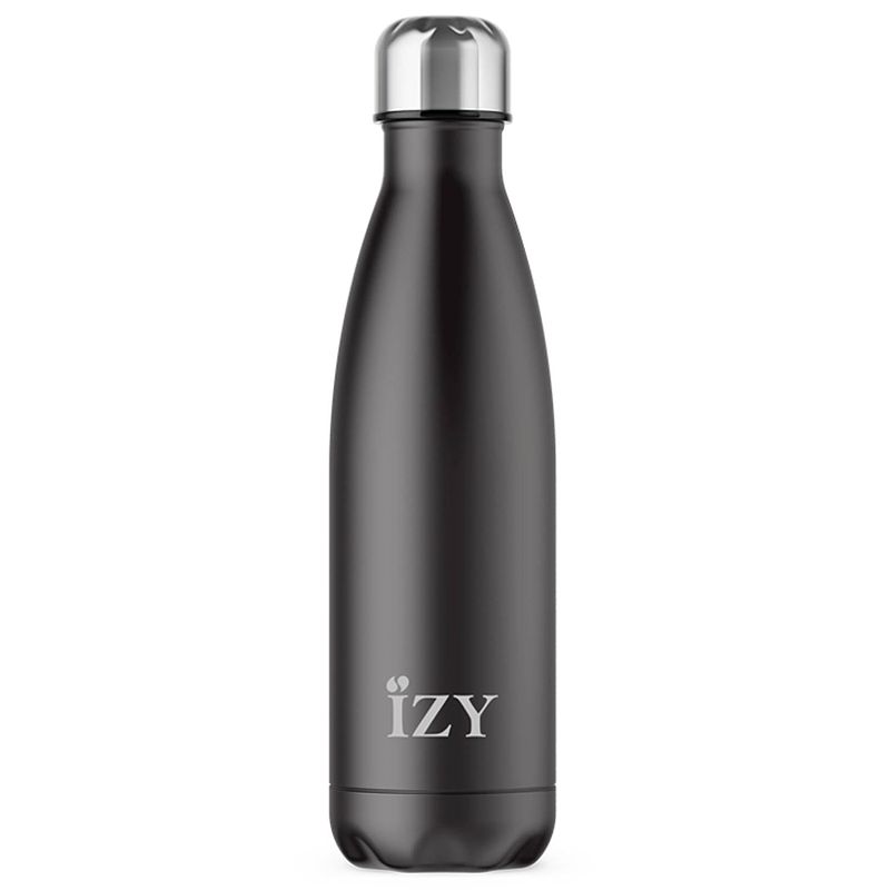 Foto van Izy bottles - thermosfles/isoleerfles 500ml - mat zwart