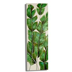 Foto van Giftdecor schilderij plant 40 x 120 cm canvas groen/beige