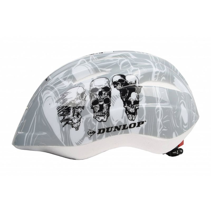 Foto van Dunlop fietshelm kind doodshoofd maat 48/52 cm grijs