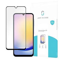 Foto van Just in case full cover tempered glass voor samsung a25 smartphone screenprotector