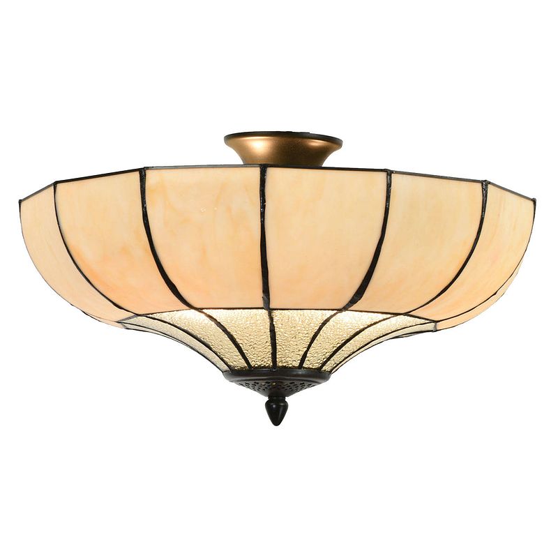 Foto van Clayre & eef plafondlamp tiffany ø 46*25 cm e27/max 2*60w 5ll-5982