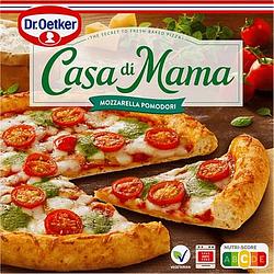 Foto van 2 voor € 6,00 | dr. oetker casa di mama pizza mozzarella pomodori 415g aanbieding bij jumbo