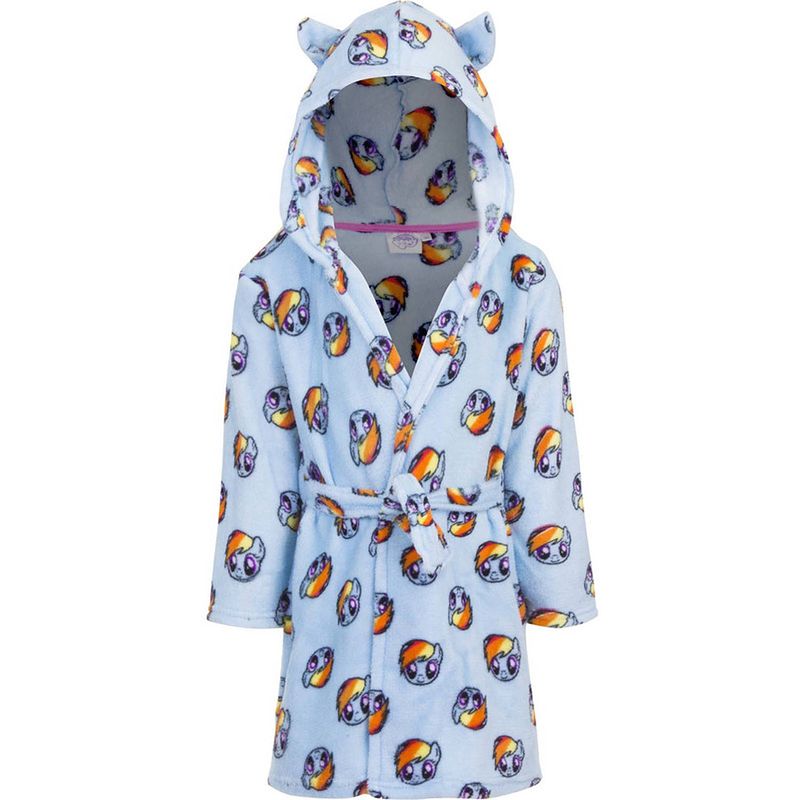 Foto van My little pony fleece badjas blauw met capuchon voor kinderen 98 (3 jaar) - badjassen