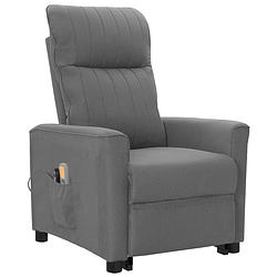 Foto van The living store sta-op-massagestoel stof lichtgrijs - fauteuil