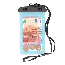 Foto van Waterdichte geldbuidel/ moneybelt nektasje blauw - kostbaarhedenbuidel