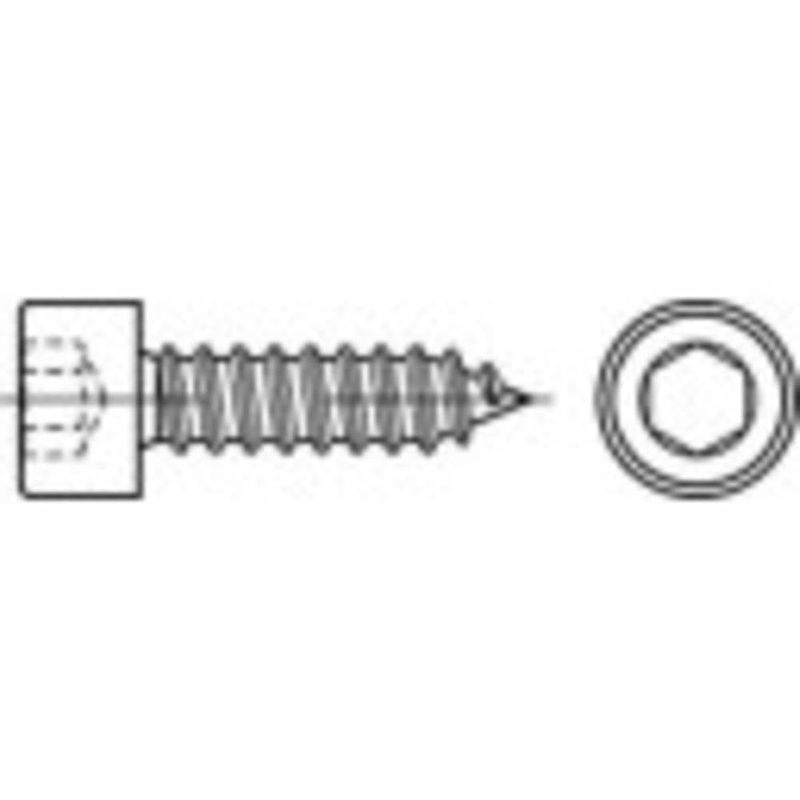 Foto van Toolcraft 1067948 cilinderplaatschroeven 5.5 mm 60 mm binnenzeskant (inbus) 88312 rvs a2 200 stuk(s)