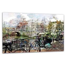 Foto van Ter halle® glasschilderij 80 x 120 cm the holland misty city