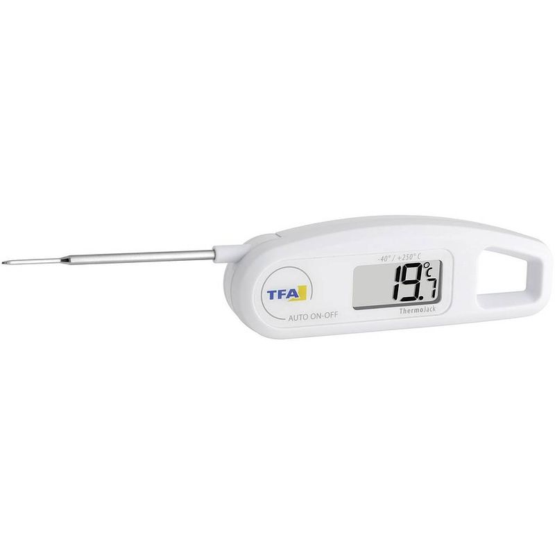 Foto van Tfa dostmann 30.1047 keukenthermometer automatische uitschakeling conform haccp en en 13485, straalwaterdicht ip65 sauzen, pasteuze stoffen, halfvaste stoffen,