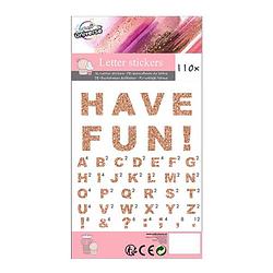 Foto van W&o stickers letters junior 22,8 cm papier roze 110 stuks