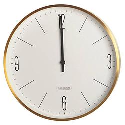 Foto van House doctor - wall clock clock couture gold/white dia30cm