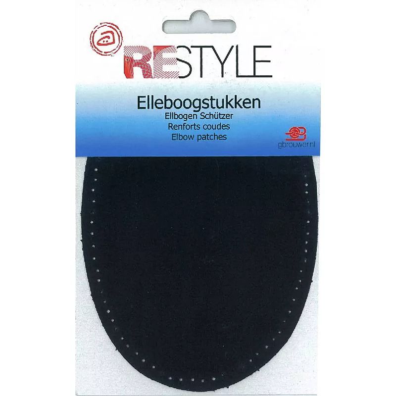 Foto van Restyle elleboogstukken suèdine 14 cm x 9,5 cm opstrijkbaar