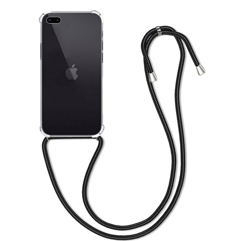 Foto van Basey iphone 7 plus hoesje met koord hoes siliconen case iphone 7 plus-transparant