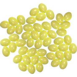 Foto van 50x plastic gele eitjes 4 cm decoratie/versiering - feestdecoratievoorwerp