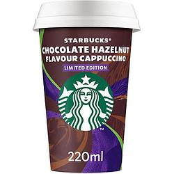 Foto van Starbucks chocolate hazelnut flavour cappuccino chilled coffee limited edition 220ml bij jumbo