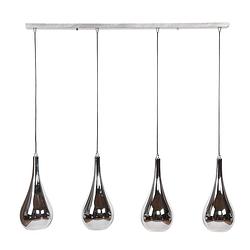 Foto van Anli style hanglamp 4l silver drop glass