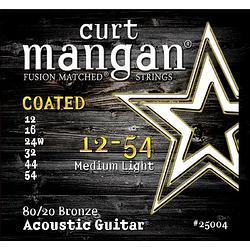 Foto van Curt mangan 80/20 bronze coated 12-54 snarenset voor staalsnarige akoestische gitaar