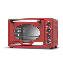 Foto van Turbotronic ev45 retro rvs elektrische oven 45 liter - rood