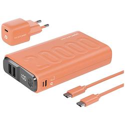 Foto van Realpower pb-20000 power pack powerbank 20000 mah li-ion usb, usb-c® oranje