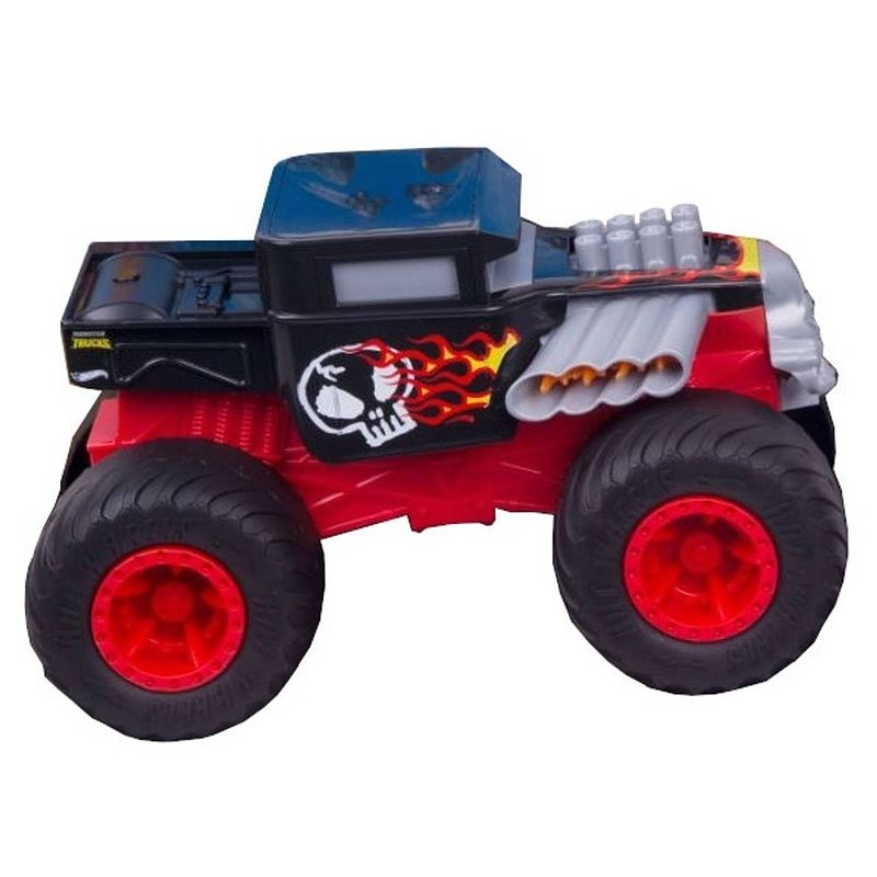 Foto van Hot wheels monstertruck double troubles 20 cm rood