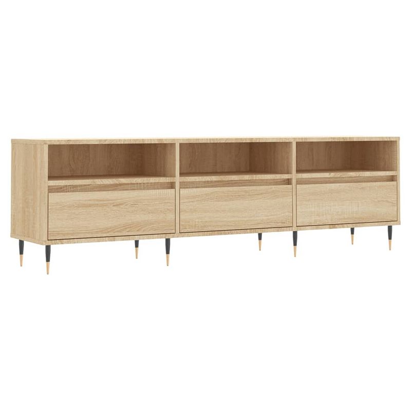 Foto van The living store tv-meubel sonoma eiken - 150 x 30 x 44.5 cm - opbergruimte en stevigheid