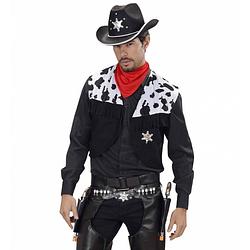 Foto van Cowboy dubbele pistool holster zwart - verkleedattributen