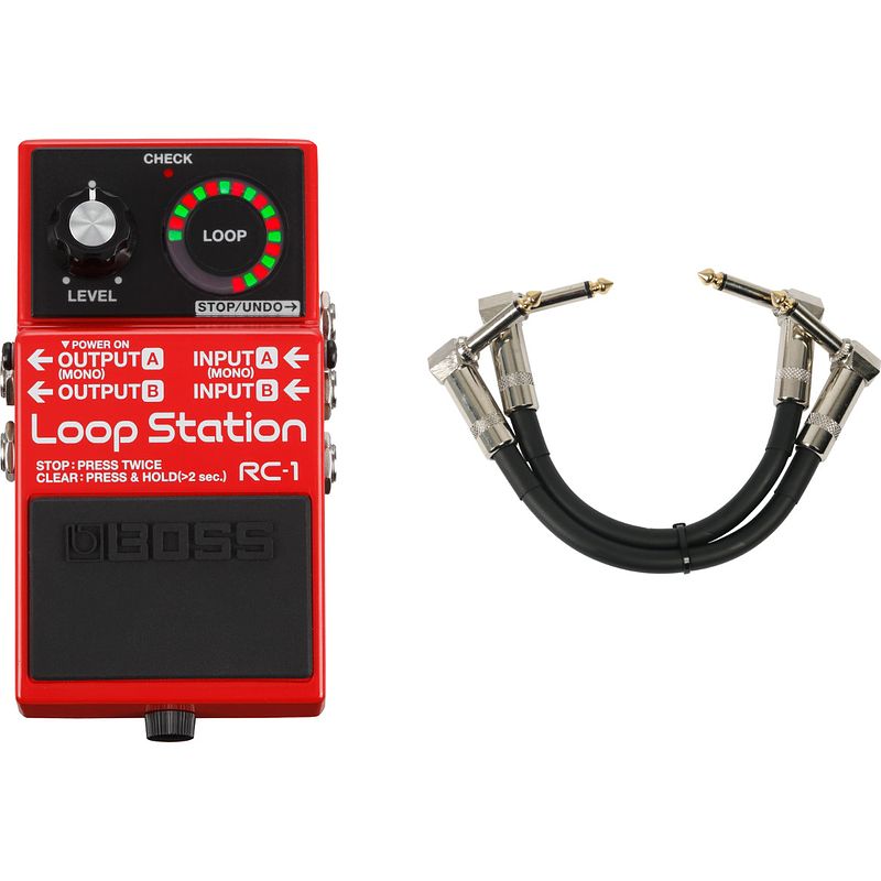 Foto van Boss rc-1 loop station + patchkabels