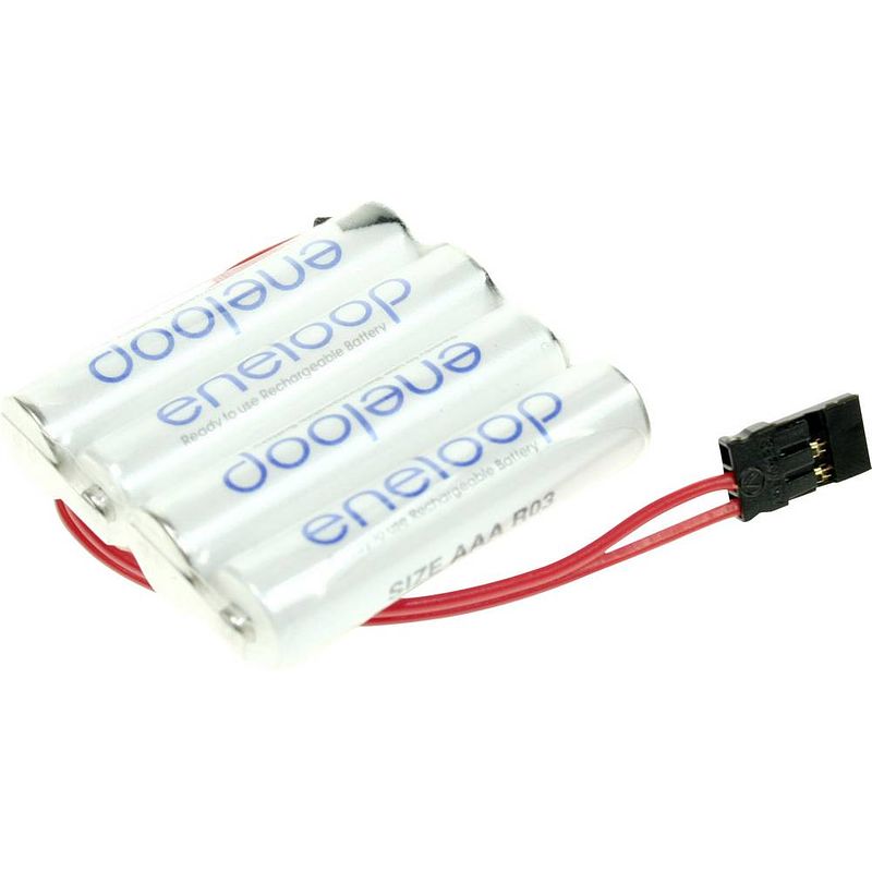 Foto van Panasonic eneloop reihe f1x4 accupack aantal cellen: 4 batterijgrootte: aaa (potlood) kabel, stekker nimh 4.8 v 750 mah