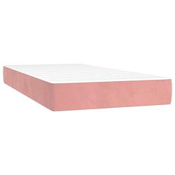 Foto van Vidaxl pocketveringmatras 80x200x20 cm fluweel roze