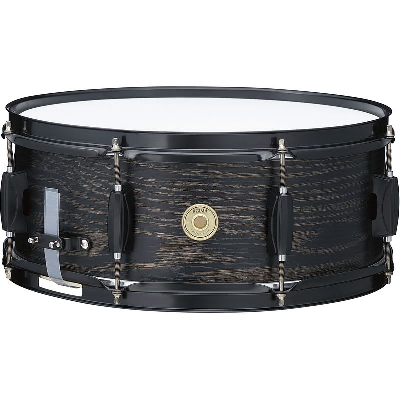 Foto van Tama wp1455bk-bow woodworks black oak wrap 14 x 5.5 inch snaredrum