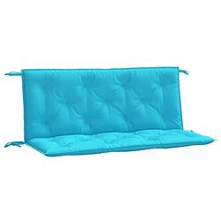 Foto van The living store tuinbankkussens - polyester - 120x50x7 cm - turquoise