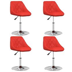 Foto van Vidaxl eetkamerstoelen 4 st kunstleer rood