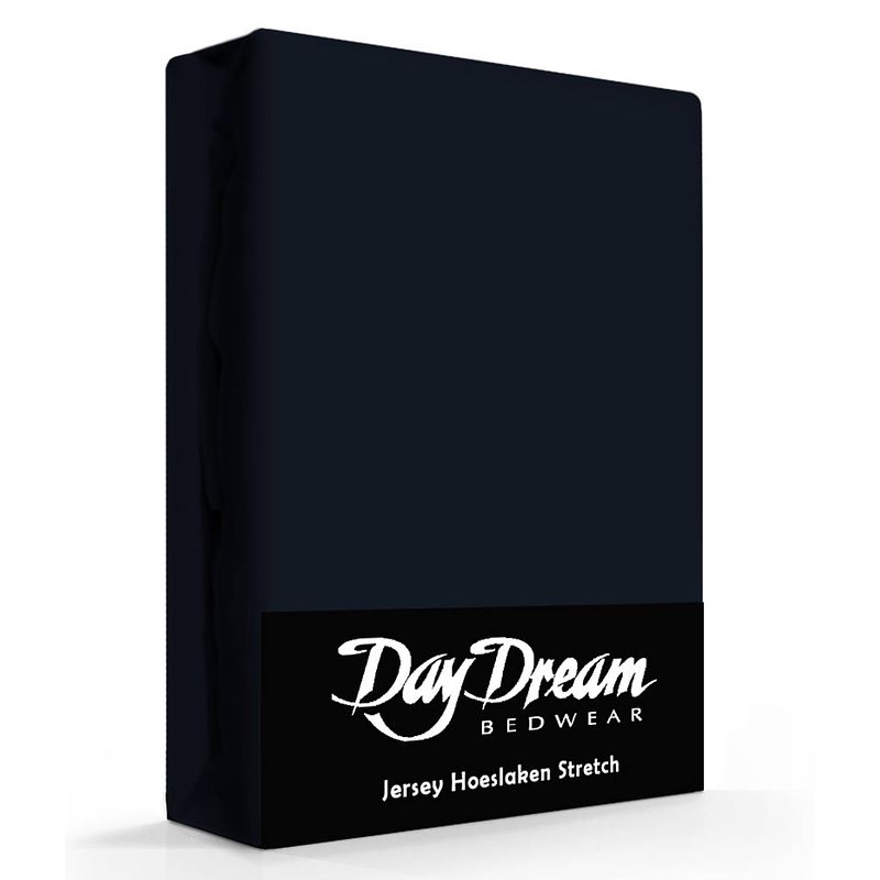 Foto van Day dream jersey hoeslaken navy-190 x 220 cm