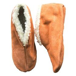 Foto van Spaanse suede slofjes/pantoffeltjes beige voor volwassenen 47 - pantoffels