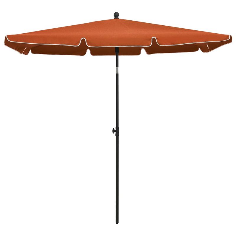 Foto van The living store parasol terracotta 210x140x238 cm - uv-beschermend polyester en stalen paal