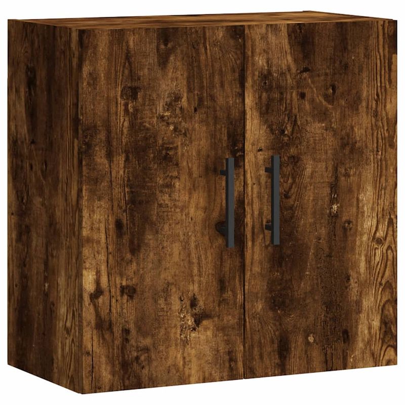 Foto van The living store wandkast gerookt eiken - zwevende kast - 60 x 31 x 60 cm - duurzaam bewerkt hout