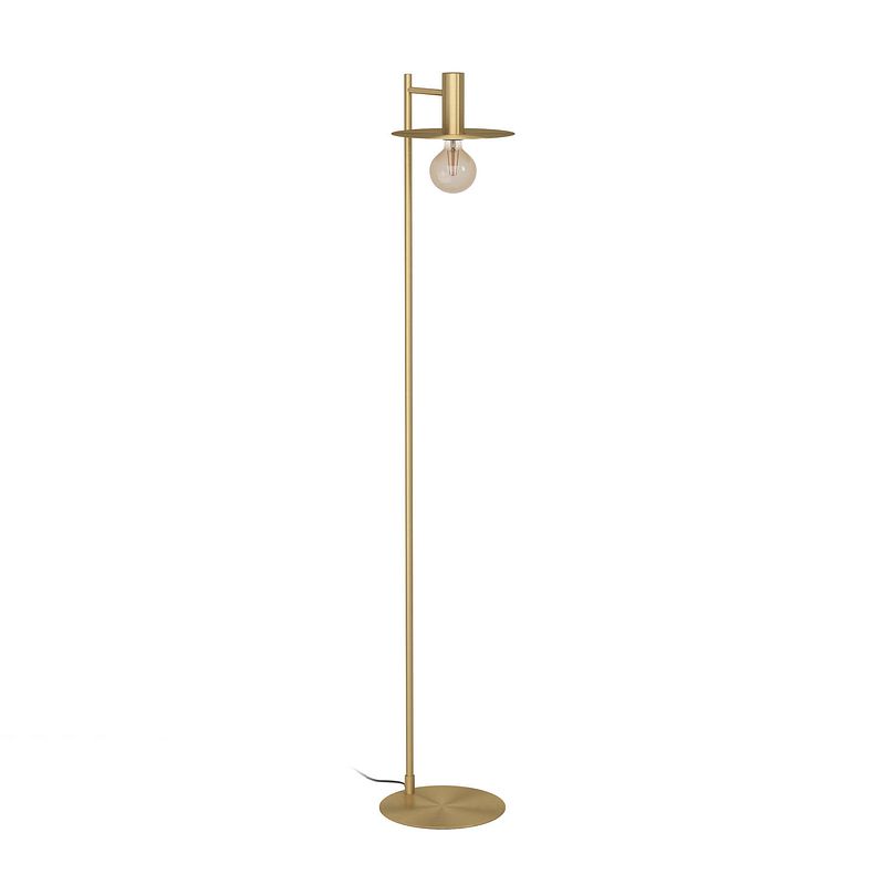 Foto van Eglo escandell vloerlamp - e27 - 156 cm - goud - staal