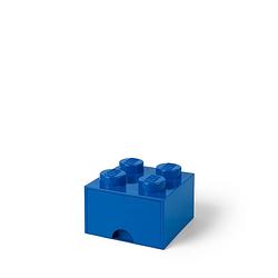 Foto van Set van 4 - opberglade brick 4, blauw - lego