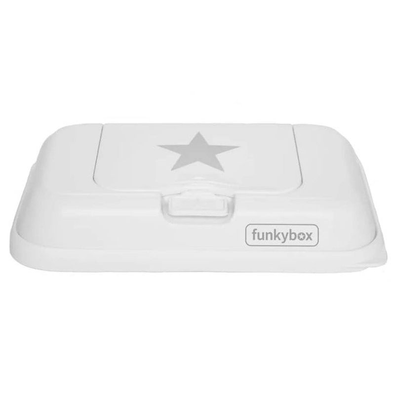 Foto van Funkybox - billendoekjes doosje - to go - white - silver star