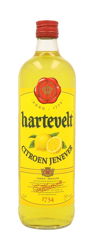 Foto van Hartevelt citroenjenever 1ltr gedistilleerd