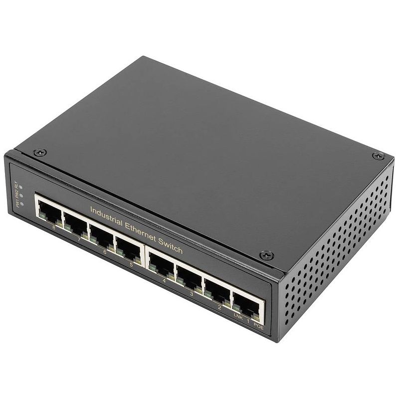 Foto van Digitus dn-651108 industrial ethernet switch 8 poorten 10 / 100 / 1000 mbit/s