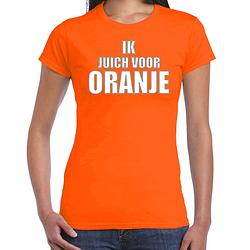 Foto van Oranje fan shirt / kleding holland ik juich voor oranje ek/ wk voor dames s - feestshirts