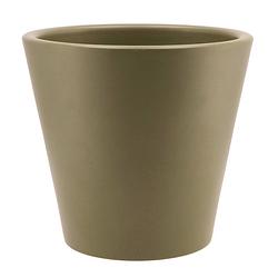 Foto van Dk design bloempot/plantenpot vinci - olijfgroen mat - voor kamerplant - d22 x h24 cm - plantenpotten