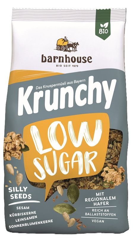 Foto van Barnhouse krunchy low sugar silly seeds biologische muesli